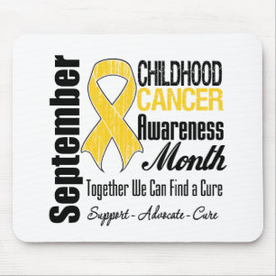 Mousepad Mês da consciência do cancer da infância de