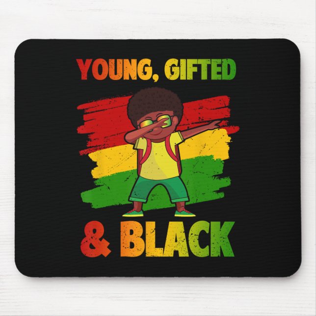 Mousepad Mês da História de Jovens Negros Talentosos e Cria (Frente)