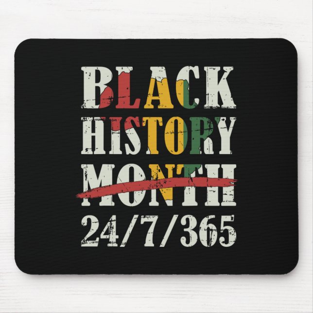 Mousepad Mês da História Negra 247365 Com Bandeira do Mapa  (Frente)