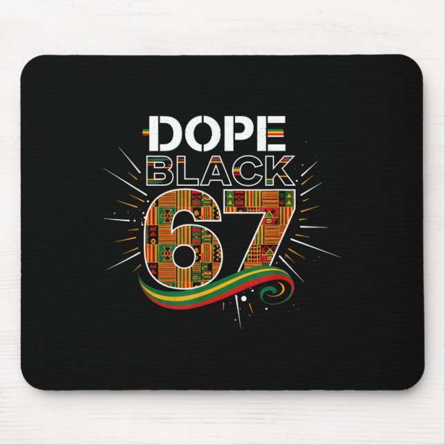 Mousepad Mês da História Negra 67 Preto Seis Sete Meme  (Frente)