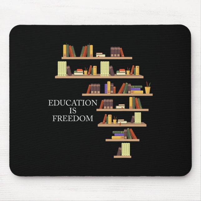 Mousepad Mês da História Negra Educação É Liberdade Profess (Frente)