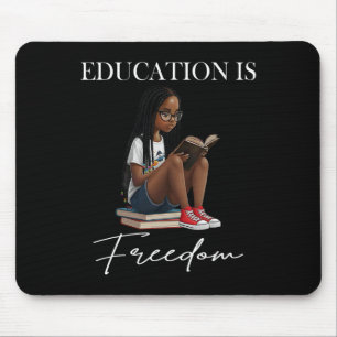 Mousepad Mês da História Negra Educação É Livros Liberdade 