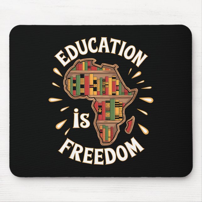 Mousepad Mês da História Negra Educação Liberdade Afro-Amer (Frente)