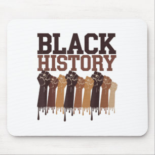 Mousepad Mês da História Negra Símbolo das Mãos Afro Motiva