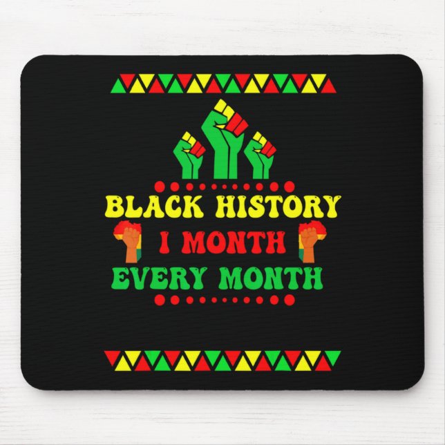 Mousepad Mês da História Negra Todo Mês (Frente)