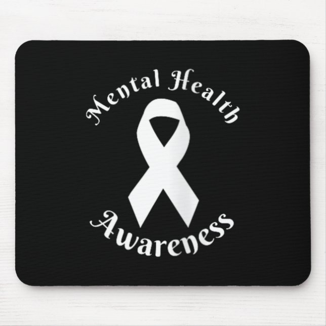 Mousepad Mês da Saúde Mental das Mulheres Use Verde Mental (Frente)