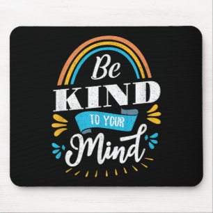 Mousepad Mês De Consciência Da Saúde Mental Seja Bonito Par