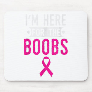 Mousepad Mês de consciência do câncer de mama Im Aqui Para 