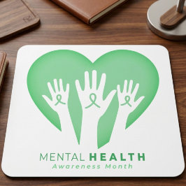 Mousepad Mês de Conscientização da Saúde Mental