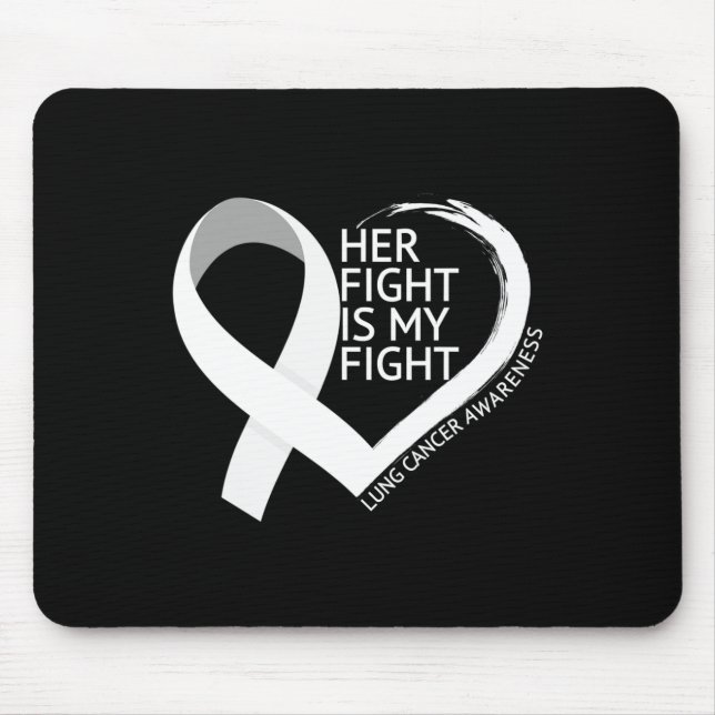 Mousepad Mês de Conscientização do Câncer de Pulmão Sua Lut (Frente)