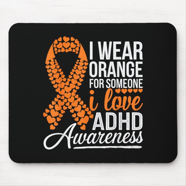 Mousepad Mês de Conscientização do Tdah Tdah Abrace a Neuro (Frente)