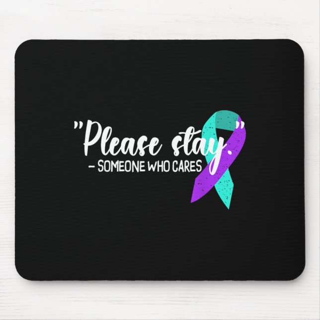 Mousepad Mês de Conscientização Prevenção Suporte Sobrevive (Frente)