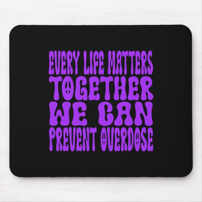 Mousepad Mês de Conscientização sobre Overdose (Frente)