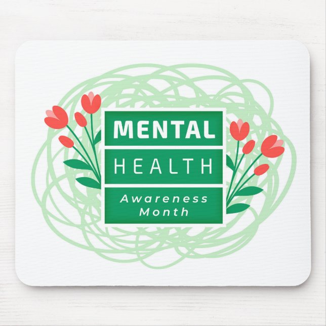 Mousepad Mês de Conscientização sobre Saúde Mental (Frente)
