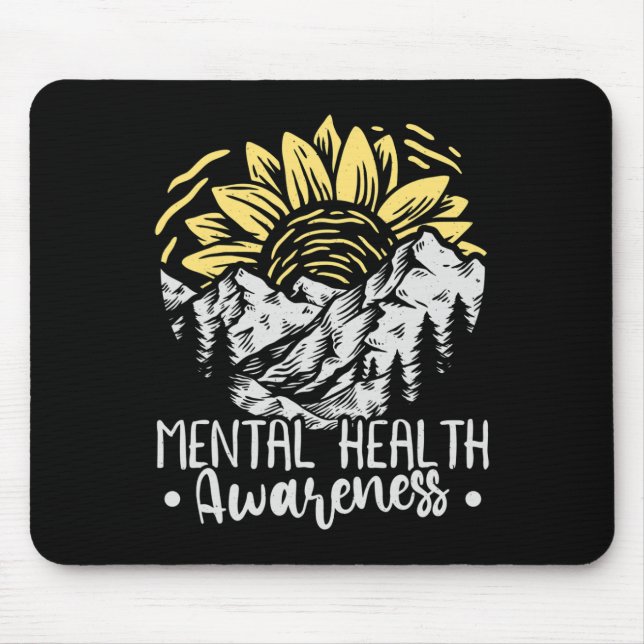 Mousepad Mês de Conscientização sobre Saúde Mental do Giras (Frente)