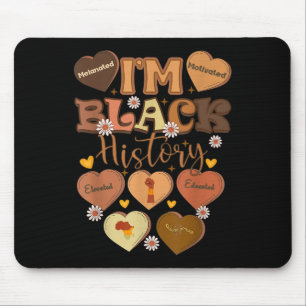 Mousepad Mês de História Negra Educada e Motivada Melanizad