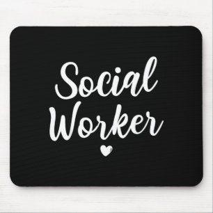 Mousepad Mês de trabalho social mulheres homens crianças tr