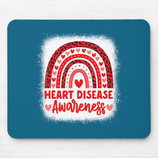 Mousepad Mês do Coração de Conscientização sobre Doenças Ca (Frente)