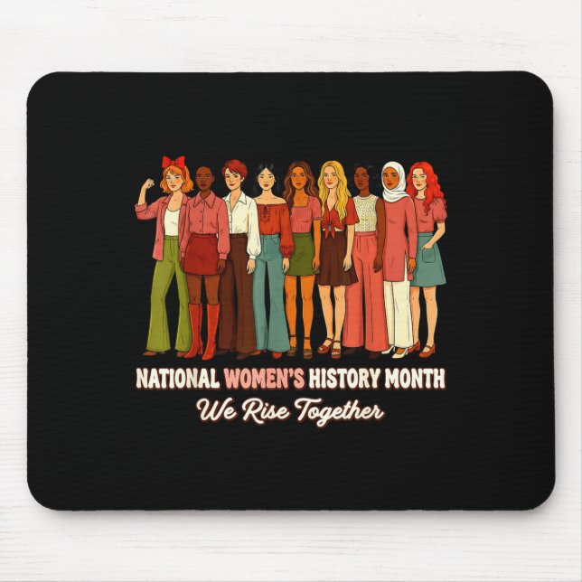 Mousepad Mês nacional da história das mulheres 2026 feminis (Frente)