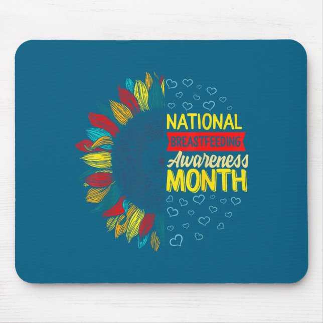 Mousepad Mês Nacional de Conscientização sobre Amamentação  (Frente)