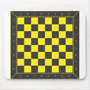 Mousepad Mesa amarela e preta da xadrez