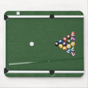 Mousepad mesa bilhar com bolas de piscina