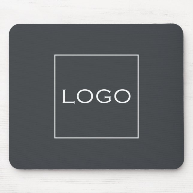 Mousepad Mesa de Computador Cinza Carvão Logo Personalizado (Frente)
