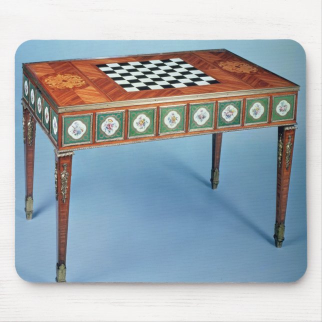 Mousepad Mesa de jogos de Sevres com chapas da porcelana (Frente)