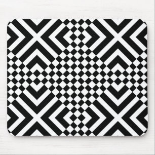Mousepad mesa de pseudo-xadrez abstrato quadrado