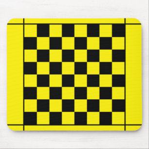 Mousepad Mesa de xadrez amarelo preto