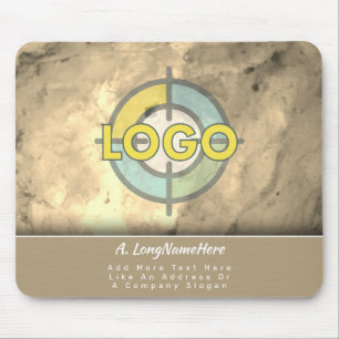 Mousepad Mesa Executiva de Marca de Luxo em Metal Dourado F