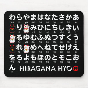 Mousepad Mesa japonesa dos Hiragana (alfabeto)