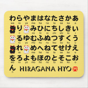 Mousepad Mesa japonesa dos Hiragana (alfabeto)