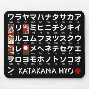 Mousepad Mesa japonesa dos Katakana (alfabeto)