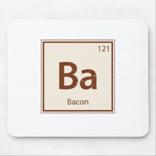 Mousepad Mesa periódica do BACON do vintage