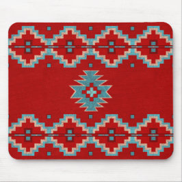 Mousepad Mesas do Sudoeste Vermelho e Turquesa