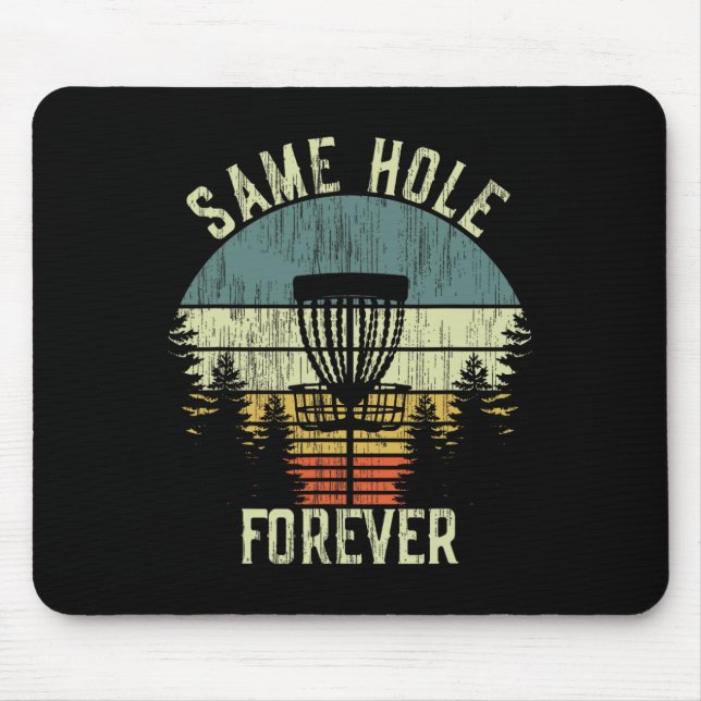 Mousepad Mesmo Buraco Para Sempre Camisa Divertida de Golfe (Frente)