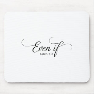Mousepad Mesmo Se Daniel 3_18 Versículo da Bíblia Cristã Fé