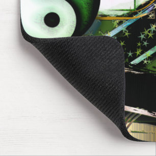 Mousepad Mess of design objetos e símbolos com efeito bruto