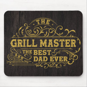 Mousepad Mestre da Grelha e Melhor Pai de Todos os Dias dos