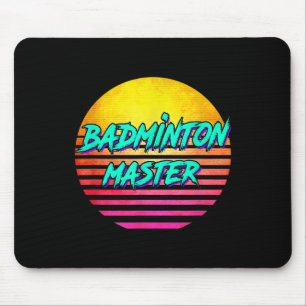 Mousepad Mestre de badminton retrô dos anos 80