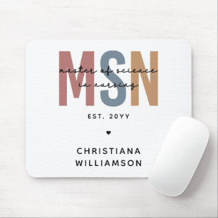 Mousepad Mestre de Ciência em Enfermagem do MSN Personaliza
