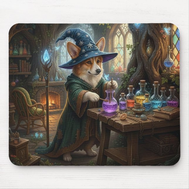 Mousepad Mestre de Poções Corgi (Frente)