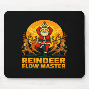 Mousepad Mestre do Fluxo de Rena Yoga Papai Noel Natal Feri