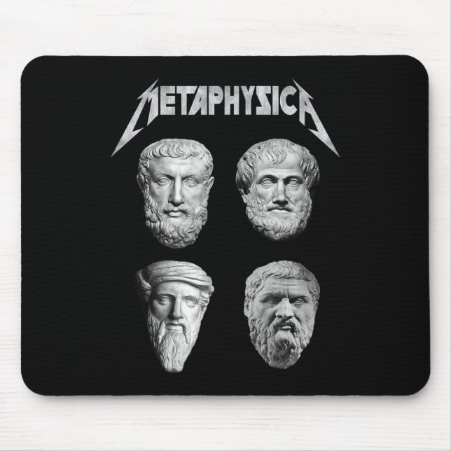 Mousepad Metafísica Sócrates Plato Aristóteles Filósofo M (Frente)