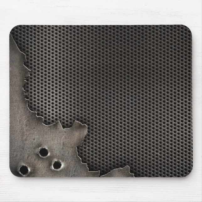Mousepad Metal com fundo dos buracos de bala (Frente)