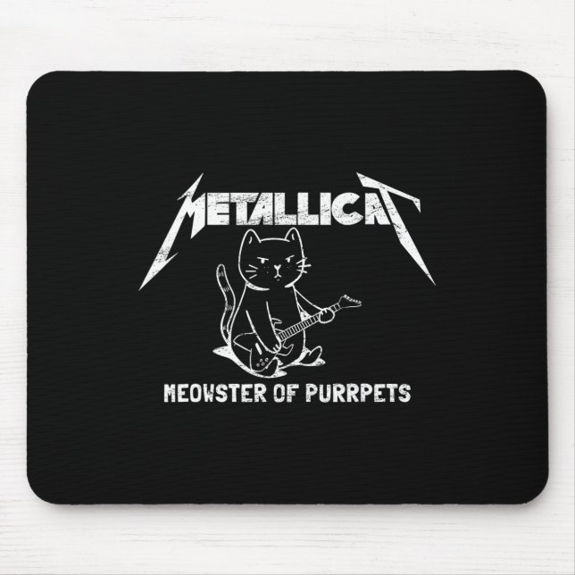 Mousepad Metallicat Meowster Of Purpets - Funny Cat 1 (Frente)