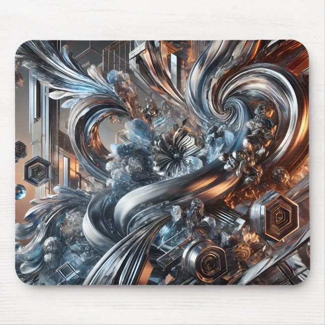Mousepad Metallische Strömungen (Frente)