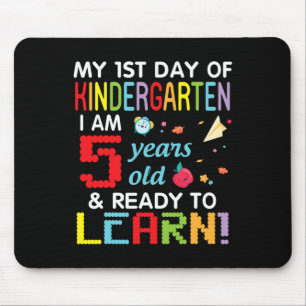 Mousepad Meu 1rua Dia De Jardim De Infância Eu Tenho 5 Anos