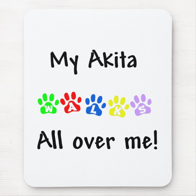 Mousepad Meu Akita anda por cima de mim (Frente)